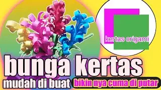 Cara membuat bunga lavender dari kertas origami || How to make Flower Lavender paper