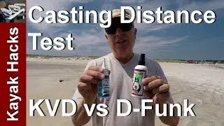 KVD Line and Lure Conditioner vs D-Funk fishing line conditioner - Distance casting test