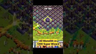 All Monolith vs Super Wizard #clashofclans #townhall15 #monolith #superwizard #supertroops #cwl #war