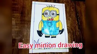 how to drawing minion  easy minion drawing by Art Ayesha