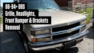 How to remove 94-98+ OBS Grille, Headlights, Front Bumper & Brackets