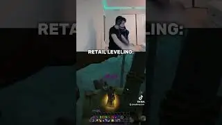 Retail vs Classic leveling be like: 💨 vs 🐢 #memes #worldofwarcraft #wowclassic #wowfarming #gaming