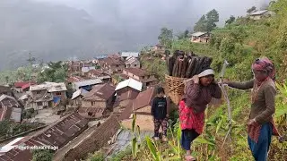 Most Beautiful Village Life of Nuwakot Nepal || Daily Lifestyle Nepal || Primitive Rural Village.