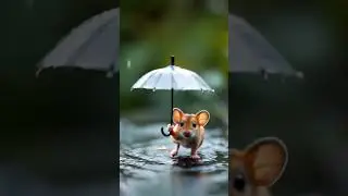 Always help animals.#shortsfeed#viralvideo#mouse#mice#rat #rats#rain#umbrella#rainydayX#cute