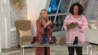Marc Fisher Leather or Suede Peep-toe Ankle Boots - Shimmee on QVC