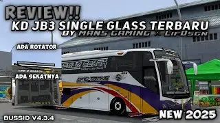 REVIEW‼️ KD JB3 SINGLE GLASS TERBARU, AUTO KECE UNITMU😱 | BUS SIMULATOR INDONESIA