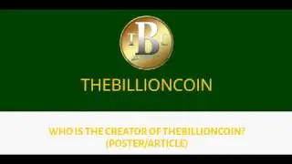 TBC - Who is the Creator of TheBillionCoin? | Grew $250 Into $110,913 1/25 Update