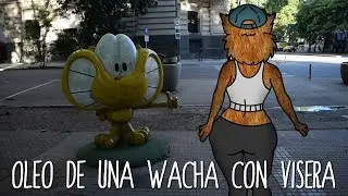 Oleo de una wacha con visera