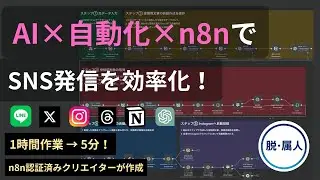 【SNS自動投稿】Instagram・X・Threads・ブログを効率化するAIエージェント｜n8n活用