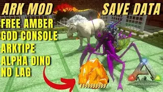 ARK MOBILE SAVE DATA || FREE AMBER || GOD CONSOLE ||  || ALPHA DINO || ASCENDANT CREATURE