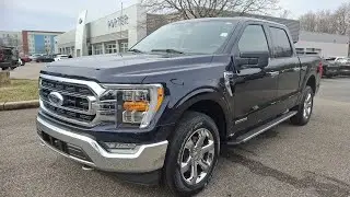 2021 Certified Pre-Owned Ford F-150 Powerboost Hybrid XLT! Antimatter Blue Metallic in color!