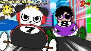 Dark Titan Ryan Vs Combo Panda! Ultimate Race at Sunnyside School