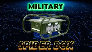 Military Spider Box Power Distribution - 208/120V 3-phase - 60A Class L Inlet/Outlet, Receptacles