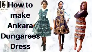 How to Cut and Stitch a Dungaree Dress/ Full illustration/ Beginners Friendly