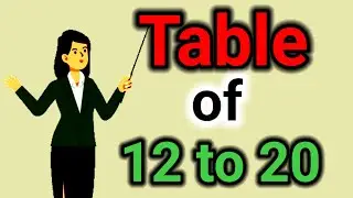 Table of 12 to 20 | 12 se 20 tak ka Table | 9 January 2025 | in English | in Hindi @mathtables99