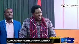 See Senator Sifuna's mood during Ruto-Raila deal agreement signing!!