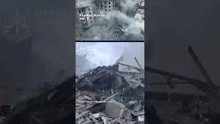 A series of Russian missile strikes destroyed buildings and wounded citizens in Kharkiv