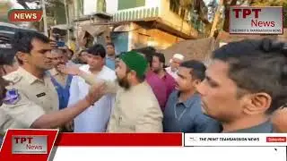 Tension prevailed near Masjid-e-Chaman in Afzalgunj after GHMC launched a bulldozer drive 