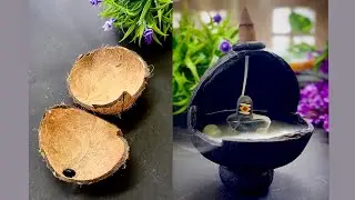 DIY Lord Shiva Dhoop Stand using Coconut Shell | Smoke Fountain | Backflow Incense #smokefountain