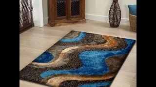 Blue Luxurious Hand Tufted Shag Area Rug By Rug Addiction