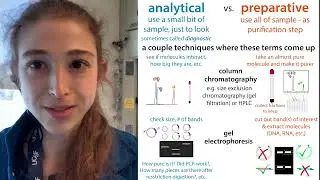 &ldquo;Preparative&rdquo; vs &ldquo;analytical&rdquo; techniques & examples of when you might use what