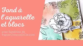 Tutoriel de la technique de fond à l'aquarelle avec blocs à tampons