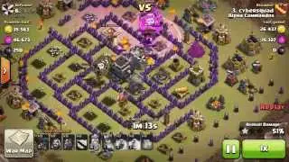 Clash of clans, new golaloon attack, th9 strategy,