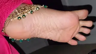 Msprincess Barefeet Dangling With Heavy Anklets #indianfeet ||ASMR||