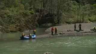 SUV carrying family of four plunges into fast-moving river