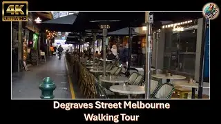 🟡 MELBOURNE DEGRAVES STREET - Walking Tour - 4K - Australia