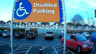 Disabled bay misuse, driver told to move but refuses