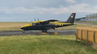United Kindom Police Plane Lining up for Departure- National Policing Air Service