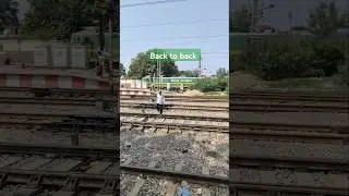 Barabanki Railway station, Back to Back Train Crossing. Express , Goods Train. #@HappyRailJourney