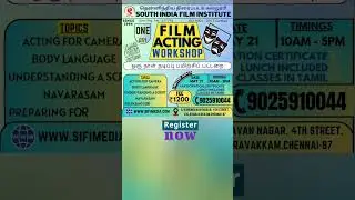 Acting Workshop by South India Film Institute|1Day Workshop|Film Acting|Acting Training|Acting class