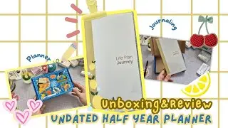 Unboxing and Review Undated Half Year Planner Life Plan Journal | Planner untuk Pemula #journaling