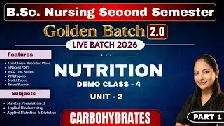 4. Nutrition Unit 2: Introduction | Applied Nutrition & Dietetics |BSc Nursing 2nd Sem | bsc nursing