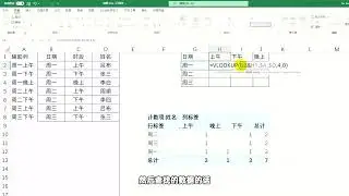 Excel技巧：排班表交叉显示，用vlookup+辅助列完成！