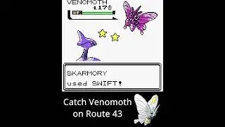 Catch Venomoth in Pokemon Crystal 🦋 #shorts