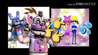 Me, Funtime Freddy And Bon Bon Comfort PowerpuffgirlsHellokittyfan9000 (read desc)