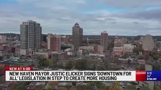 New Haven Mayor Elicker signs 'Downtown For All' into law