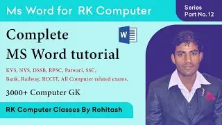 Computer Question series part 12/MS word related 200 question& short cut keys