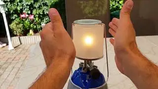 Es werde Licht! Gaslampe mit Glühstrumpf Camping Heizung und Zeltplatz Licht