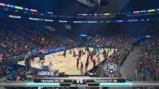 NBA 2K24|Eras Sim|2020 NBA Finals Gm 7|2. Charlotte Hornets at 1. New Orleans Pelicans (CPU vs CPU)