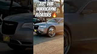 28s Chrysler 300 on 28&rdquo; dub floaters rims #car #cars #chrysler #shorts #fyp #shortsvideo #shortfeed