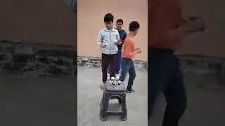 make tower with paper cup#team #comedy #challenge #teamsambhav