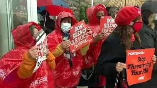 Nurses at NY hospital stage strike amid rise in COVID cases