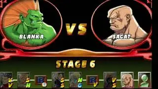 Street fighter EX2 arcade mode with Blanka