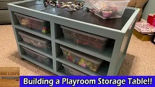 Building a Playroom Storage Table