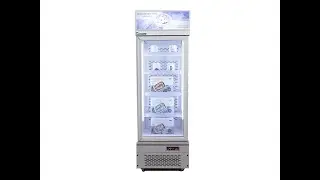 Factory Supply Frozen Food Vertical Display Freezer With Adjustable Shelves
