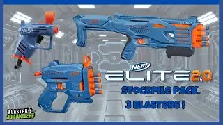 [REVUE] NERF ELITE 2.0 Stockpile PACK X3 ,Quadfire QS-4 ,Tetrad QS-4 ,Ace SD-1. #nerf